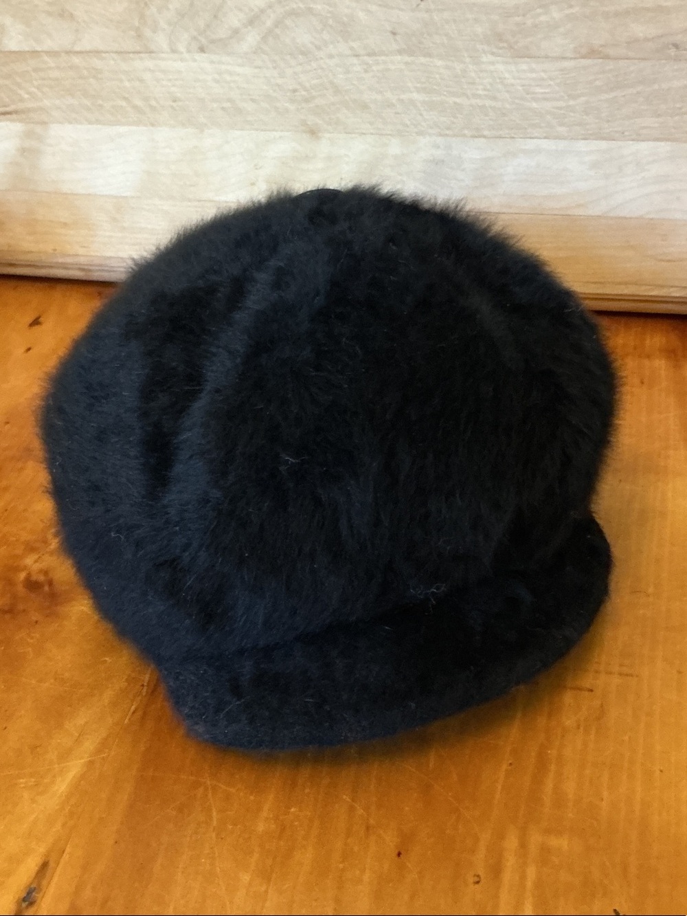 Vintage Black Rabbit Fur Angora Furgora Line Hat